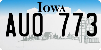 IA license plate AUO773