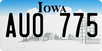 IA license plate AUO775