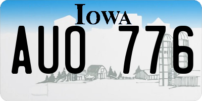 IA license plate AUO776