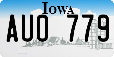 IA license plate AUO779