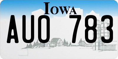 IA license plate AUO783