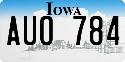 IA license plate AUO784