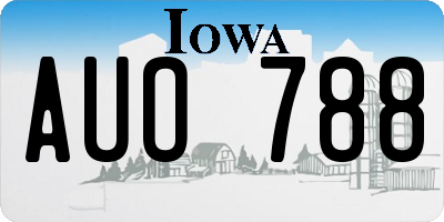 IA license plate AUO788