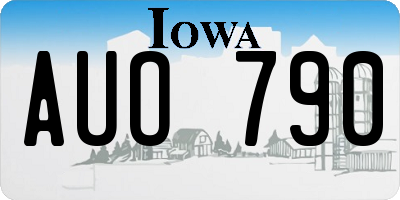 IA license plate AUO790