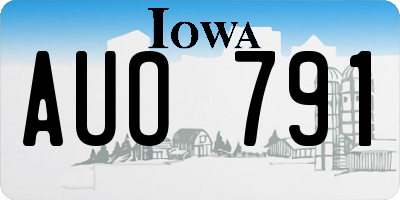 IA license plate AUO791