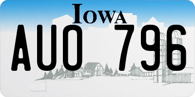 IA license plate AUO796