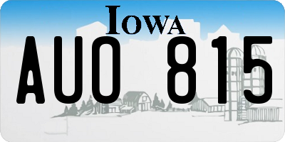 IA license plate AUO815