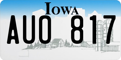 IA license plate AUO817