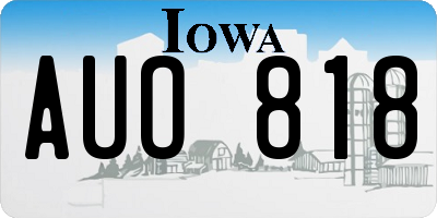 IA license plate AUO818