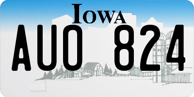 IA license plate AUO824