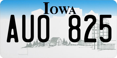 IA license plate AUO825
