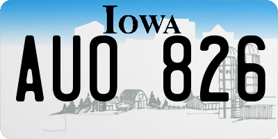IA license plate AUO826