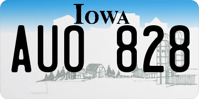 IA license plate AUO828