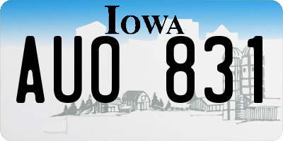 IA license plate AUO831