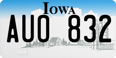 IA license plate AUO832