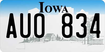 IA license plate AUO834