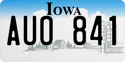 IA license plate AUO841