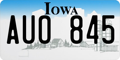 IA license plate AUO845
