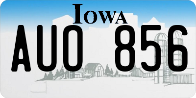 IA license plate AUO856