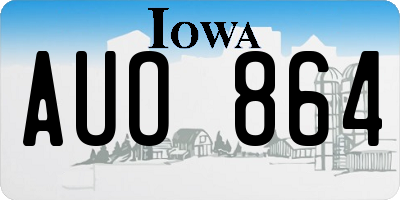 IA license plate AUO864