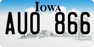 IA license plate AUO866