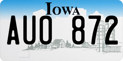 IA license plate AUO872