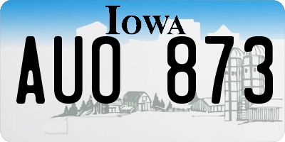 IA license plate AUO873