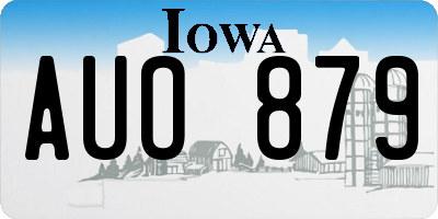 IA license plate AUO879