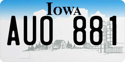 IA license plate AUO881