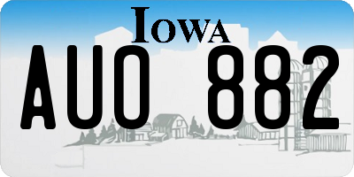 IA license plate AUO882