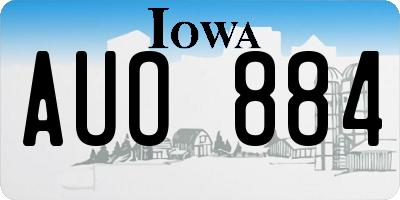 IA license plate AUO884