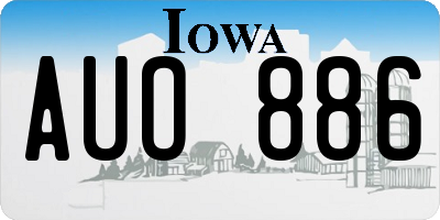 IA license plate AUO886