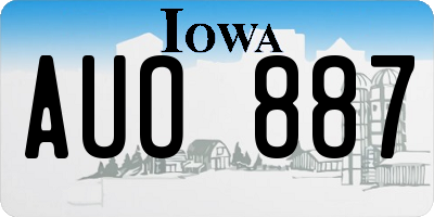 IA license plate AUO887