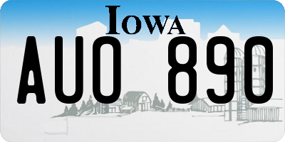 IA license plate AUO890