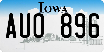 IA license plate AUO896