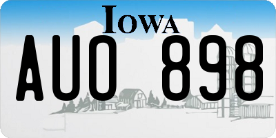 IA license plate AUO898