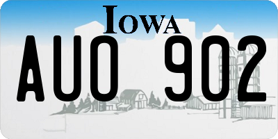 IA license plate AUO902