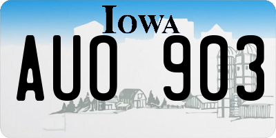 IA license plate AUO903