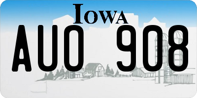 IA license plate AUO908