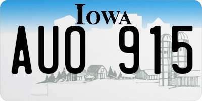 IA license plate AUO915