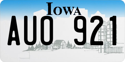 IA license plate AUO921
