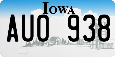 IA license plate AUO938