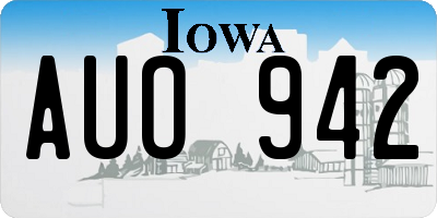 IA license plate AUO942
