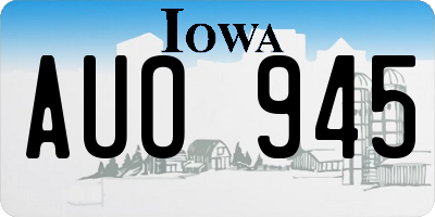 IA license plate AUO945