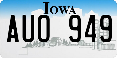 IA license plate AUO949