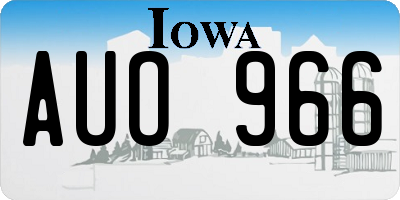 IA license plate AUO966