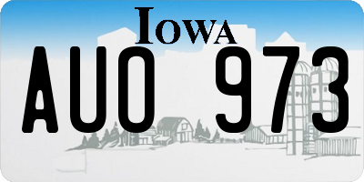 IA license plate AUO973