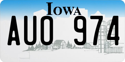 IA license plate AUO974
