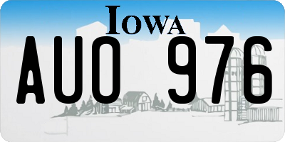 IA license plate AUO976