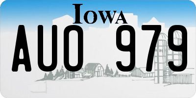 IA license plate AUO979